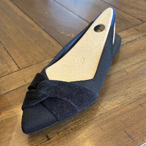 Rothy's Black Flats with Bow Detail